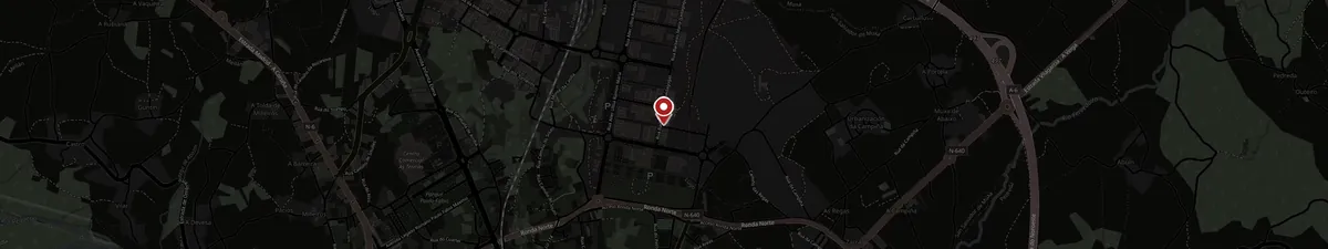 Map showing the location of Amperis Products in the Polígono das Gándaras industrial estate, Lugo, Spain